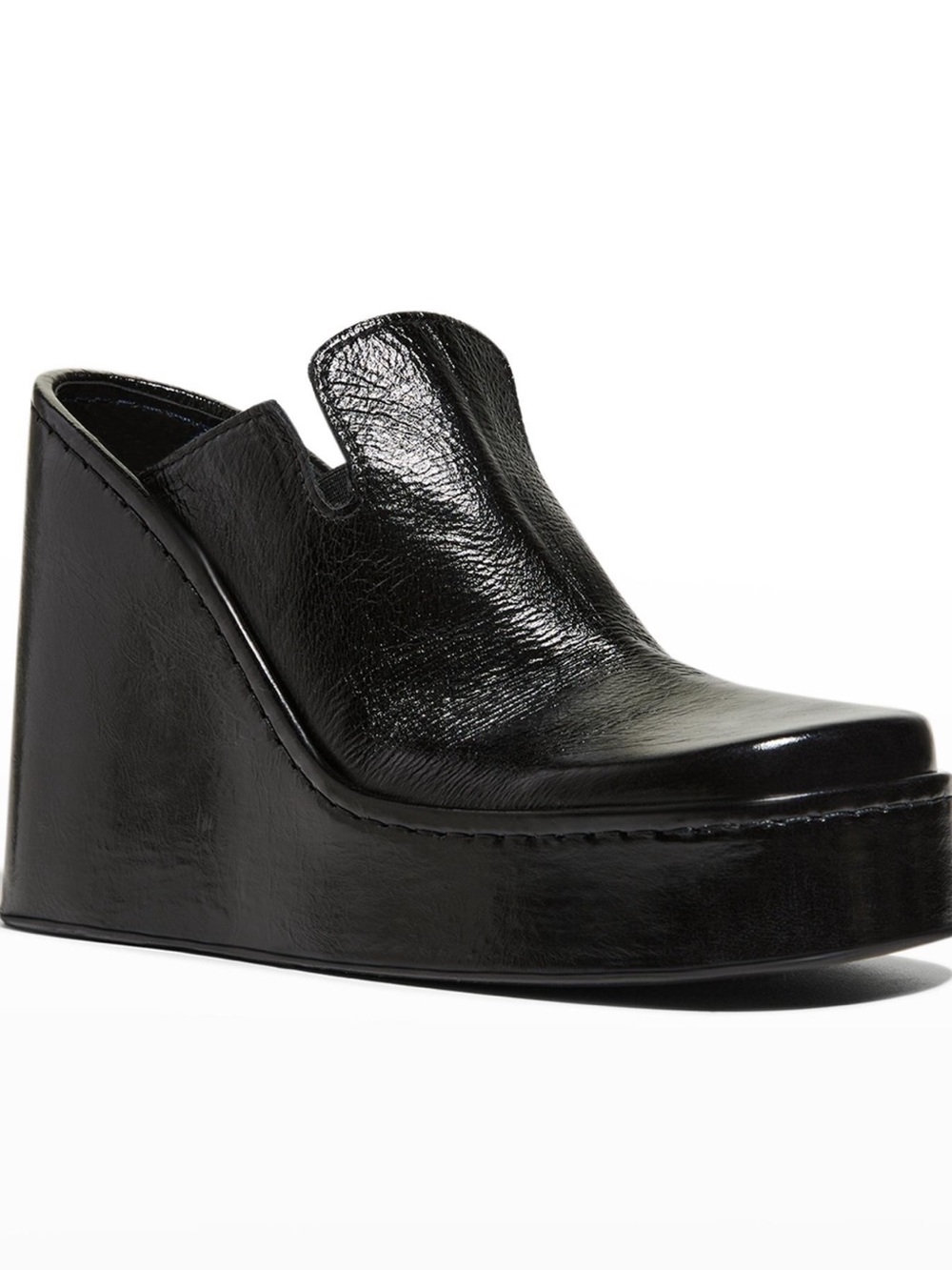 Miista Black Leather Sculptural Platform Wedge Booties Shoes EU 37 or US 7 - Picture 16 of 16